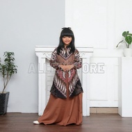 Alleastore03 Gamis batik Anak Motif dress modern premium dress muslim gamis batik kombinasi