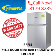 PowerPac 71L 2 Door Mini Bar Fridge with Freezer [PPF85]