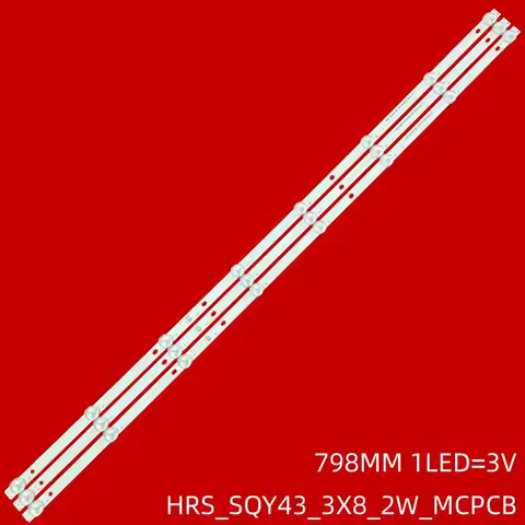 LED Backlight strip 8 lamp for RCA 43'' TV JL.D43081330-031BS-M_V01 RTU4300 HRS_SQY43_3X8_2W_MCPCB 4