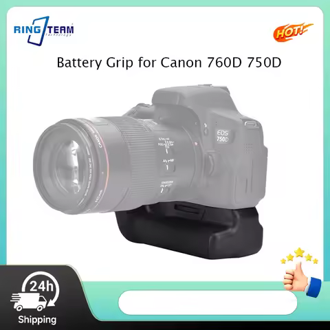 BG-E18 Vertical Battery Grip for Canon EOS 760D 750D Rebel T6s T6i Kiss X8i EOS 8000D Works with LP-