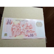 uang Singapore polymer 10 Dollar UNC ORi
