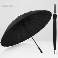 【1把】24骨長柄自動雨傘（黑色）#F148049032