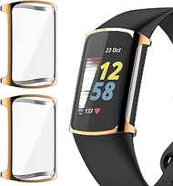 GIOPUEY Pack of 2 Case Compatible with Fitbit Charge 6, Soft TPU, Shock Resistant, Fitbit Charge 6 C