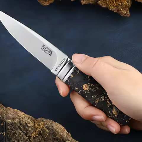Outdoor Knives M390 High Hardness Nordic Small Straight High Gloss Mirror Collector Knife Camping Su