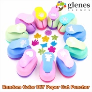 GLENES Flower Furador, Random Color 7*6*4cm DIY Paper Cut Puncher, Punches Maker Labor Saving Heart 