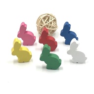 6 Pcs/Set DIY Rabbit Chess Pieces Accessories Wood Games