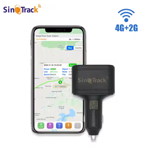 SinoTrack NEW 4G Car Cigarette Lighter GPS Tracker ST-909L Car Phone Charger with Free Online Tracki