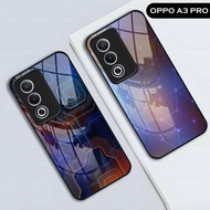 [30] Softcase Glass Oppo A3 Pro - Case Glass Oppo A3 Pro - Casing Acrylic Anti-Break Oppo A3 Pro