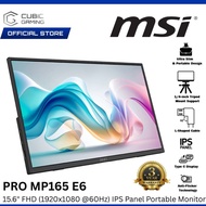 MSI 15.6" PRO MP165 E6 FULL HD (1920X1080 @60HZ) IPS PANEL LCD PORTABLE MONITOR (4MS, INPUT: HDMI+ U