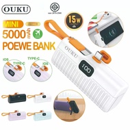OUKU P23i P23C Power Bank 5000mAh ใช้ฉุกเฉิน พาวเวอร์แบงค์ Mini แบตสำรอง Type-C / L Output แบตสำรองความจุ PowerBank