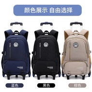 Trolley School Bag Primary School 2 or 6 Wheel Detachable Kids Roller Bag Girl Boy Kids Beg Sekolah 