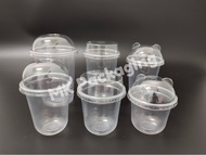 PP Clear Cup / U Cup (50pcs±) /Disposable Plastic Cup / Milk Tea Tea / Boba Cup / Cawan Plastik/ 透明杯
