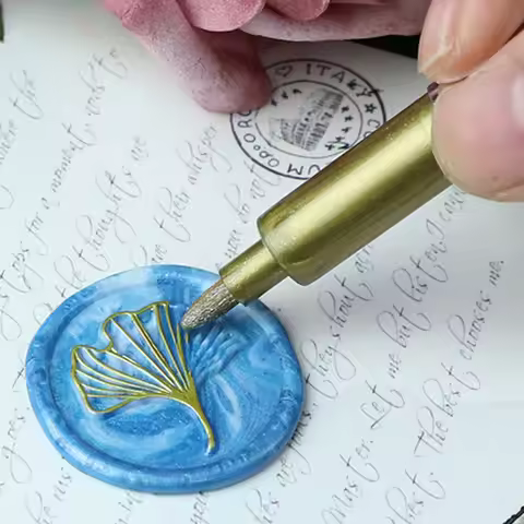 Sealing Wax Marker Pen Graffiti Wax Seal Wax Coloring DIY Stamp Art Decoration Fireproof Paint Wax S