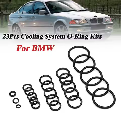 23PCS For BMW E46 316 318 320 323 325 328 330 M52 M54 S54 Cooling System O-Ring Kit Set Radiator Hos
