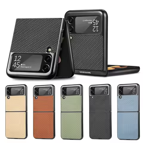 Carbon Fiber Slim Case for Samsung Galaxy Z Flip 8 7 6 3 4 5G flip8 flip7 FE flip6 flip5 flip 5 2 Fl