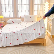 {YTUGKUY} Alls Wonderland Bedskirt High Deep Pockets Bedsheet Flower Printed Bed Skirt Mattress Cove