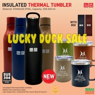 TERMOS UNIQLO Tumbler Special Limited Edition UNIQLO Mug Arigato Thermos Stainless Steel Coffee Tea 