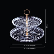 JD Gold Acrylic 2/3 Tier Dessert Display Stand