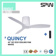 SPIN 43/52/60" Quincy DC-Eco Ceiling Fan with 20W Dimmable LED Light Kit