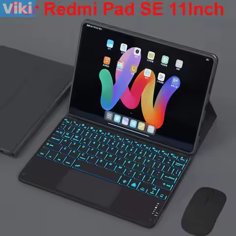 Keyboard Case for Xiaomi Redmi Pad SE 11Inch Tablet Cover for Redmi Pad SE 11Inch Keyboard Case
