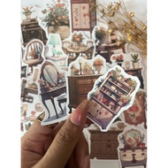 GUTBD 50pcs Vintage Furniture Sticker Pack