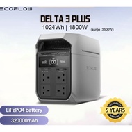 EcoFlow DELTA 3 Portable Power Station 1024wh | 1800W LiFePO4 battery Pure Sine Wave Portable