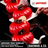 8x8 cm Pavoni Italy Square Cake Stand - Square Monoportion Tray Display Premium