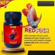 pelet ikan arwana redfish makanan ikan arwana super red golden 