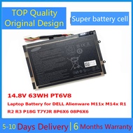 PT6V8 Laptop Battery for DELL M11x M14x R1 R2 R3 P18G T7YJR 8P6X6 08P6X6
