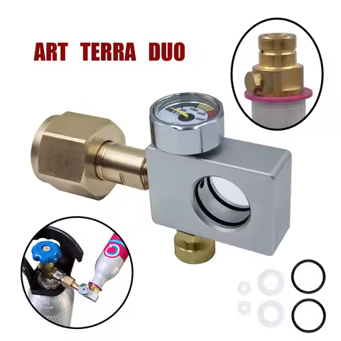 Soda Water Terra DUO Art Quick Connect Carbon Dioxide Cylinder Refill Fill Station Adapter Soda Wate