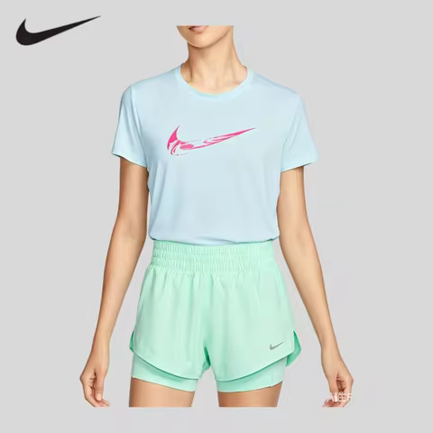 Men Women Nike 2PCS T-shirt Shorts Jogging Sport SuitFV6374-474+DX6013-353