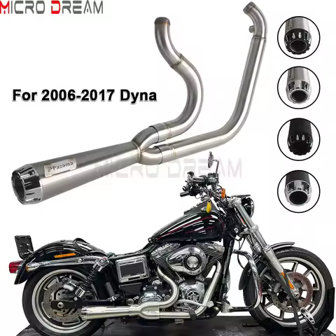 2-into-1 Lightweight Exhause Pipe Motorcycle Muffler Exhaust System For Dyna Low Rider FXDLI FXDL FX