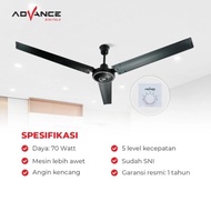 (NDY) ADVANCE CEILING FAN CF-5603 / KIPAS ANGIN GANTUNG PLAFON BALING BESI 56INCH KIPAS ANGIN ATAP B
