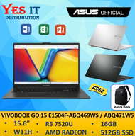 Asus VivoBook GO 15 E1504F-ABQ469WS (SILVER) / E1504F-ABQ470WS (GREEN) / E1504F-ABQ471WS (BLACK) 15.