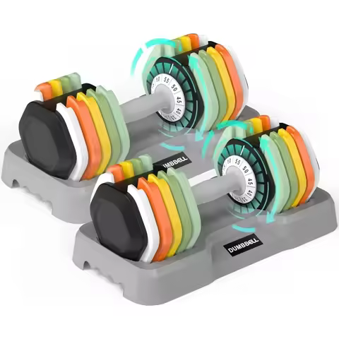 SKOK 25/55 lbs Pair Adjustable Dumbbells Set, Adjustable Weights Dumbbells Set for Men and Women wit