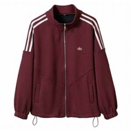 ALO WOMEN'S JACKET STRIP LIST KOREAN STYLE ZIPPER JACKET