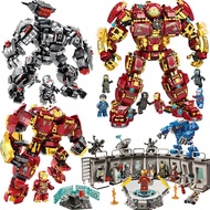 热销Lego Iron Man Marvel Assembled Building Blocks Avengers Doll Toy Boys Educational Anti-Hulk Mecha Toy