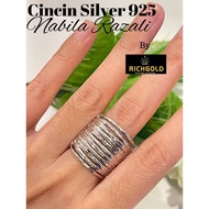 RICHGOLD JEWELS Cincin Nabila silver 925 TINGGI 2CM  (nabila ring 925 silver)