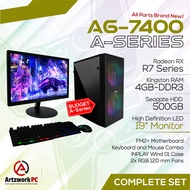 AMD A6-7400 Budget Gaming PC Unit Computer Set with Monitor