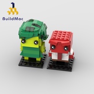 BuildMOC Inside Out movies Model Anger and Disgust figures Building Blocks Educational Toys DIY 124P