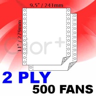 FLYNX - NCR Computer Form 2Ply 9.5” X 11” (500 Fans/Box) All White