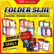 #TOP 1 [HARGA BORONG] FOLDER SIJIL 1 SET-50 PCS / GRADUASI / FOLDER SIJIL STANDARD A4