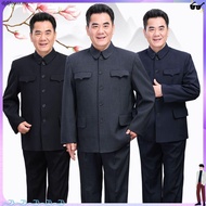Elderly Chinese Mountain Clothes Men Spring Autumn Thin Style Chinese Mountain Clothes Middle-aged E