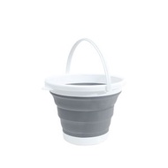 Marslako - 10L 彈性軟膠 摺疊式水桶 儲水桶 水桶 拖地水桶-灰色 [平行進口]
