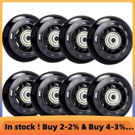 8 Pack Inline Skate Wheels, Indoor/Outdoor Roller Skate Wheels, Replacement Wheels with Bearing 64mm