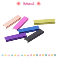 FUTUREE 1000Pcs Staples per Pack 26/6 Standard Staples, 1/4 Inch 6 Colors Colored Staples, Colorful 