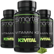 (3 Pack) Smarter Vitamin K2 MK7 100mcg Made with K2VITAL and Kale for Bone Health & Cardiovascular S