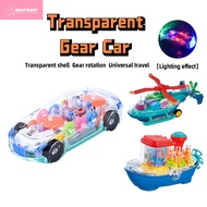 Kids Transparent Car Gear Light with Light and Music Effect Interesting Cars Train Toys Gift for Boy