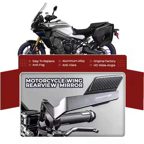 Upgraded Easy To Replace Motorcycle Fixed Wind Wing Rearview Mirror For YAMAHA TRACER 9 GT 9GT 900 7