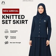 ZOE ARISSA MUMAH KNITTED BLOUSE WOMEN SET SKIRT STRIPE KNITWEAR Davira Ishani Juana Airport Outfit B